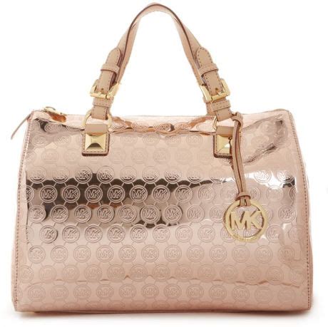 michael kors grayson large jet set satchel rose gold|michael kors luggage catalog.